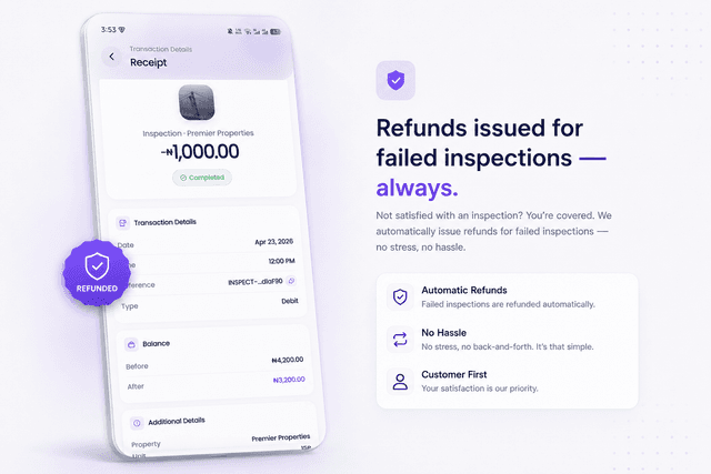 Refunds for failed inspections